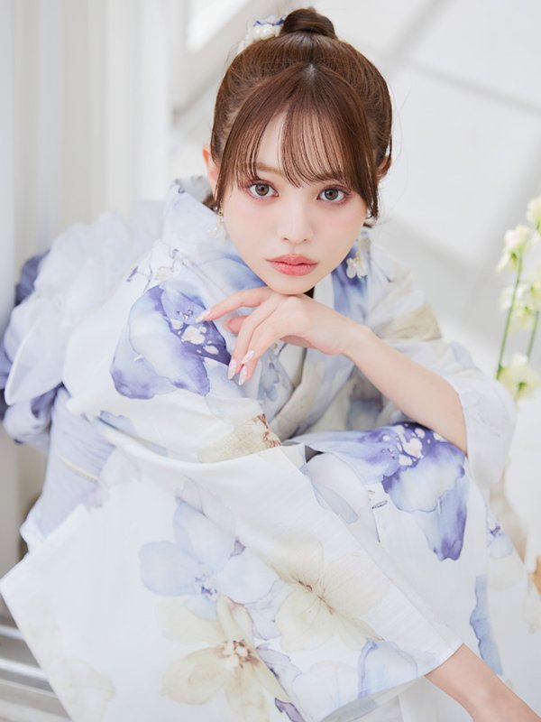画像18: 【即日発送】セパレートタイプ シャーベットフラワー牡丹浴衣【浴衣4点セット 浴衣/帯/下駄】[YMT]