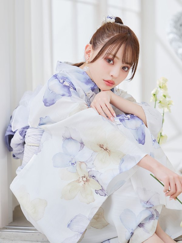 画像19: 【即日発送】セパレートタイプ シャーベットフラワー牡丹浴衣【浴衣4点セット 浴衣/帯/下駄】[YMT]