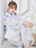 画像1: 【予約 / 7月上旬発送予定】セパレートシャーベットフラワー牡丹浴衣【浴衣4点セット 浴衣/帯/下駄】OBI-g-500-kj-8-GY / HIMO-900-yn-3-GYxGD / HEKO-800-sb-5-W / YA-1016-kj-GY / GETA-01-kj-3-IV / [/OF01] (1)