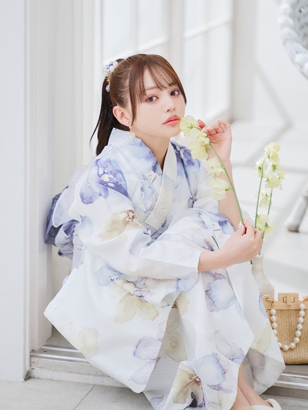 画像5: 【即日発送】セパレートタイプ シャーベットフラワー牡丹浴衣【浴衣4点セット 浴衣/帯/下駄】[YMT]