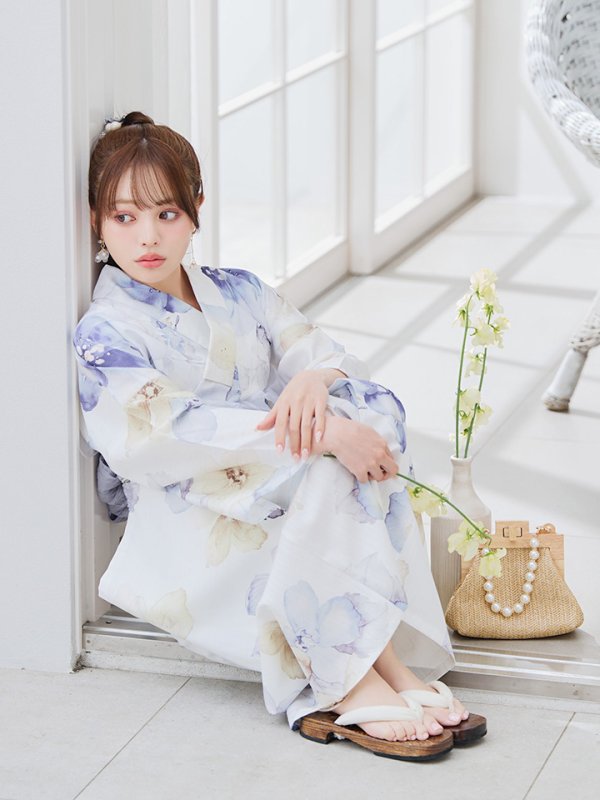 画像7: 【即日発送】セパレートタイプ シャーベットフラワー牡丹浴衣【浴衣4点セット 浴衣/帯/下駄】[YMT]