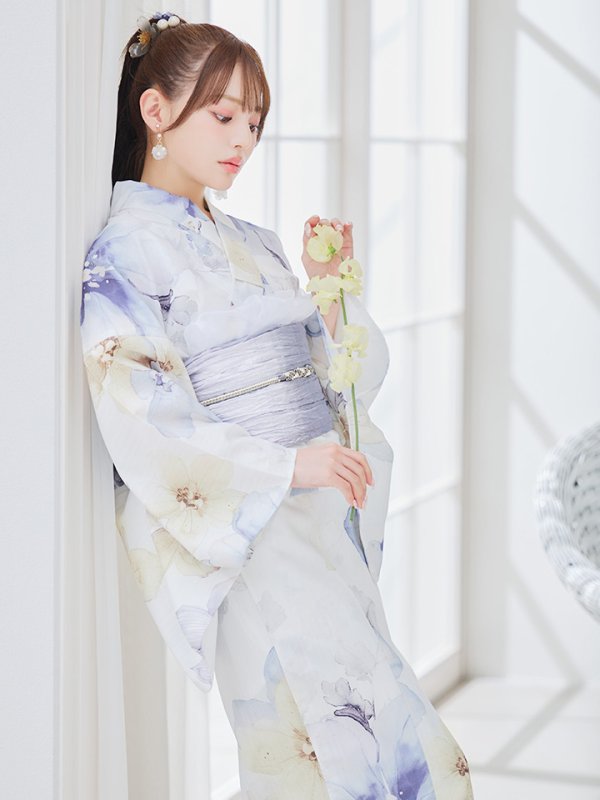 画像9: 【即日発送】セパレートタイプ シャーベットフラワー牡丹浴衣【浴衣4点セット 浴衣/帯/下駄】[YMT]