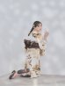画像12: 【即日発送】送料無料！1人で簡単に着られる！ワンピース / セパレート浴衣セット　ホワイトエレガントフラワー浴衣【浴衣4点セット 浴衣/帯/下駄】[OF04] (12)
