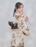 画像7: 【即日発送】送料無料！1人で簡単に着られる！ワンピース / セパレート浴衣セット　ホワイトエレガントフラワー浴衣【浴衣4点セット 浴衣/帯/下駄】[OF04] (7)