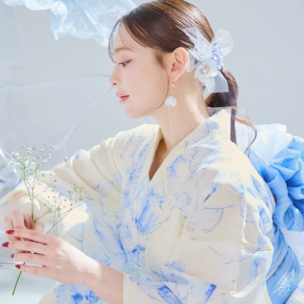 画像8: 【即日発送】【浴衣小物】2連フラワーコサージュ【3カラー】[YMT]