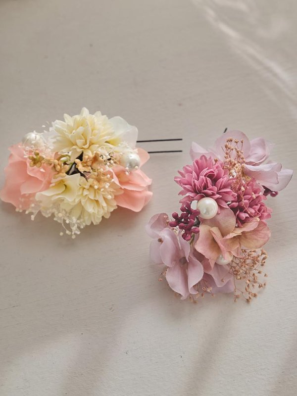 コサージュ ピンク パープル