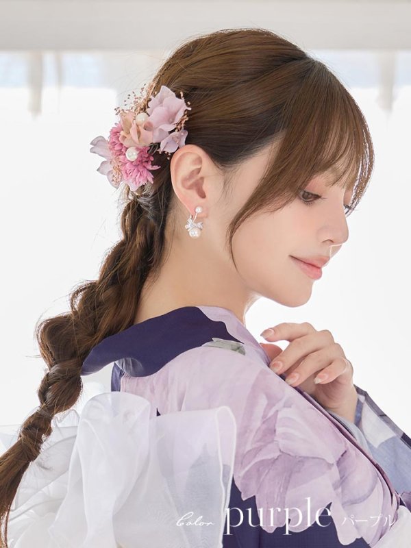 コサージュ パープル