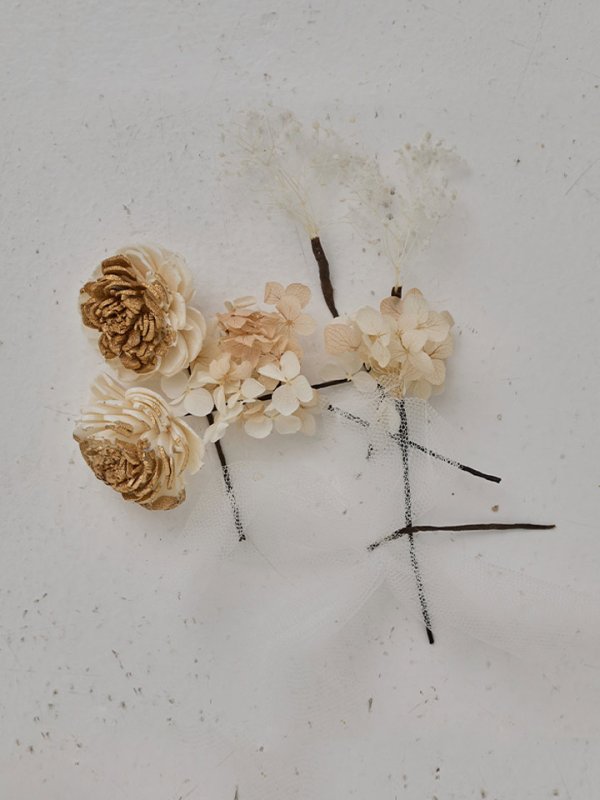 画像4: 【浴衣小物】ドライフラワーコサージュセット【2カラー】