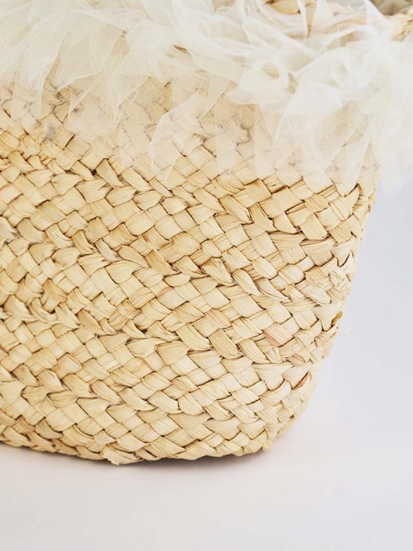 画像10: フリルチュールカゴバッグ【2カラー】[OF01]