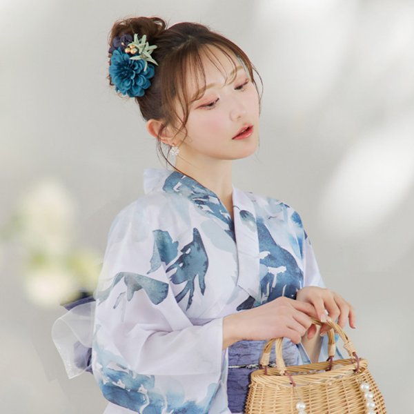 画像18: 【浴衣小物】3連フラワーコサージュ【3カラー】[HC02]