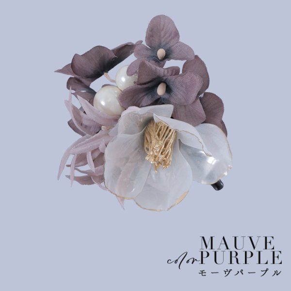 画像4: 【即日発送】【浴衣小物】パール付き3連フラワーコサージュ【2カラー】[HC02]