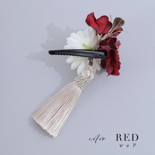 画像6: 【浴衣小物】タッセル付き三連フラワーコサージュ【2カラー】[HC02]