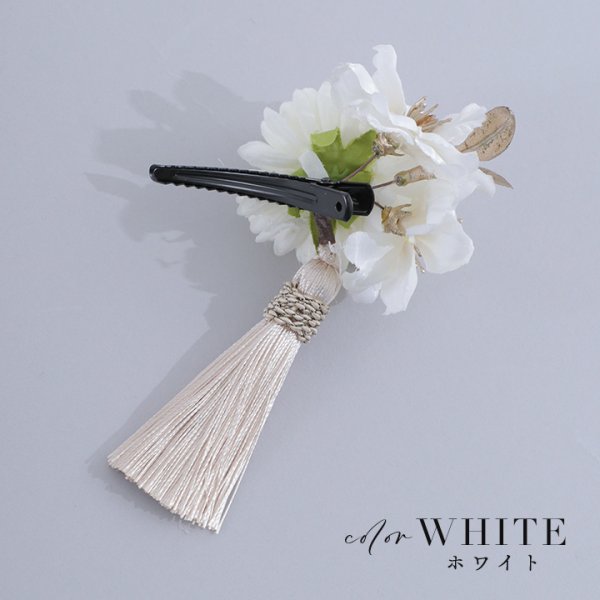 画像7: 【浴衣小物】タッセル付き三連フラワーコサージュ【2カラー】[HC02]