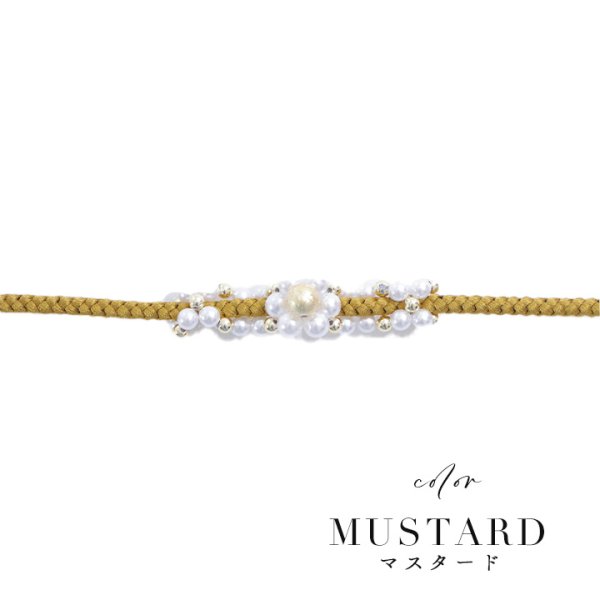 画像3: 【即日発送】【浴衣小物】フラワーパールモチーフ飾り紐 / 帯飾り [YMT-U]