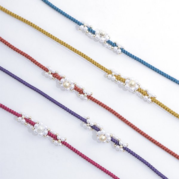 画像7: 【即日発送】【浴衣小物】フラワーパールモチーフ飾り紐 / 帯飾り [YMT-U]