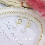 【アクセサリー：ピアス】ドロップパールピアス【HC02】