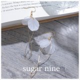 【アクセサリー：ピアス】花びらモチーフ/ パールピアス[HC02]