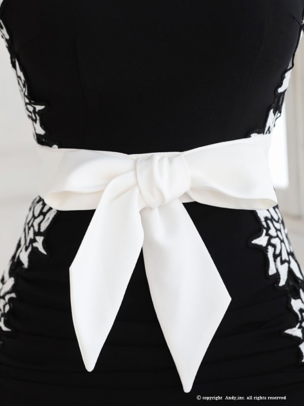 画像7: 【ANDY/アンディ】七分袖/ フラワーレース/ バイカラー/ タイト/ ミニドレス/ キャバドレス[OF05]