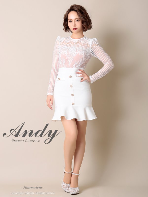 画像2: 【Andy ANDY Fashion Press 07 COLLECTION 02】シアー/ フリルデザイン/ 長袖/ロングスリーブ/ タイト/ ミニドレス/ キャバドレス[OF05]