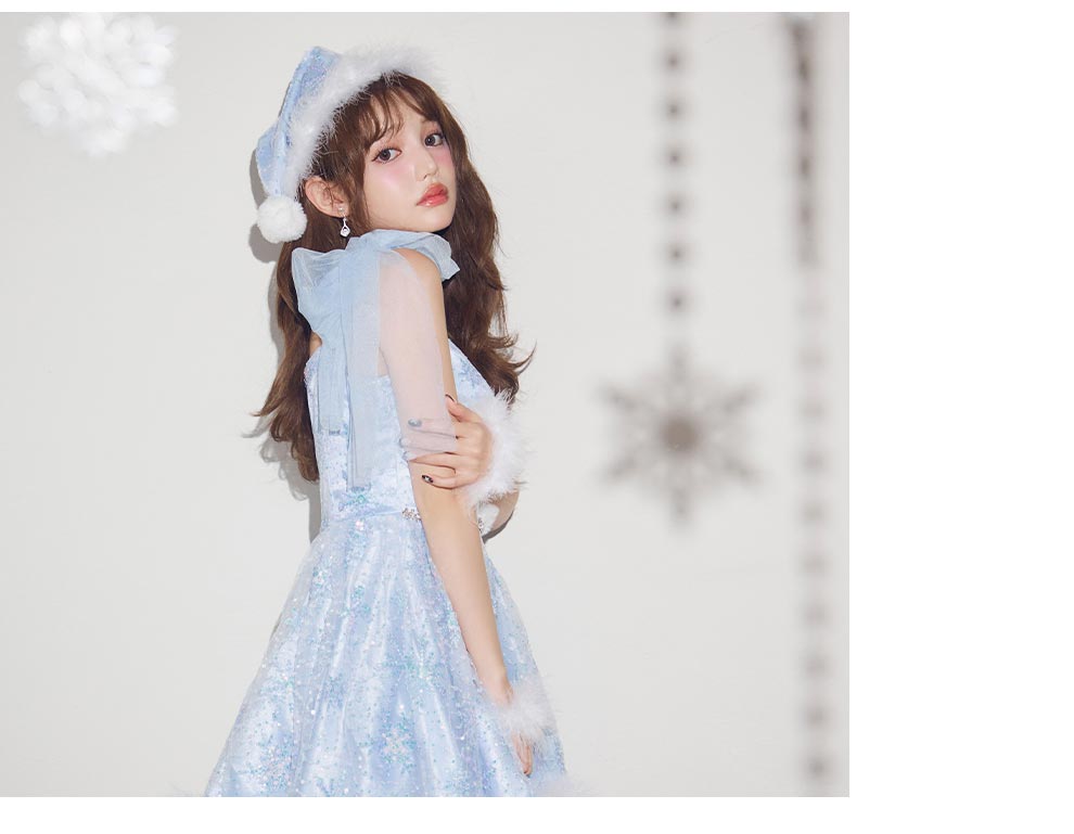 スノーフレークティアードサンタコスプレ3