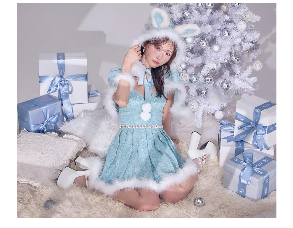 ラメツイードミニワンピースサンタ3