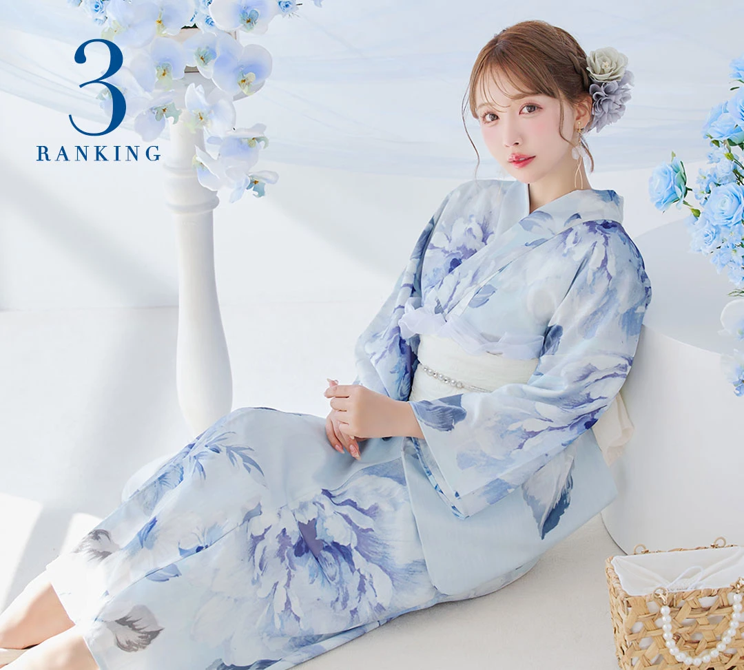 sugar 浴衣　★完売商品★ ꕤ 𝑠𝑢𝑔𝑎𝑟 2025 新作浴衣 ꕤ 〖 蒼華に咲く牡丹浴衣