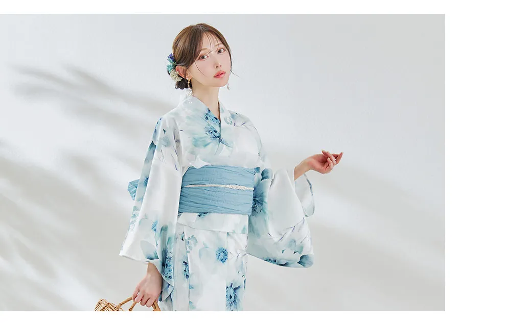 セパレート水彩フラワー浴衣3