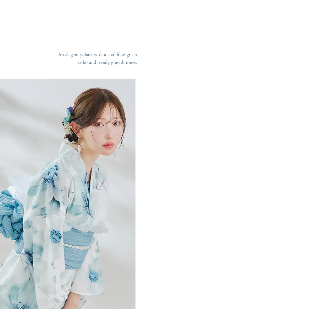 セパレート水彩フラワー浴衣6
