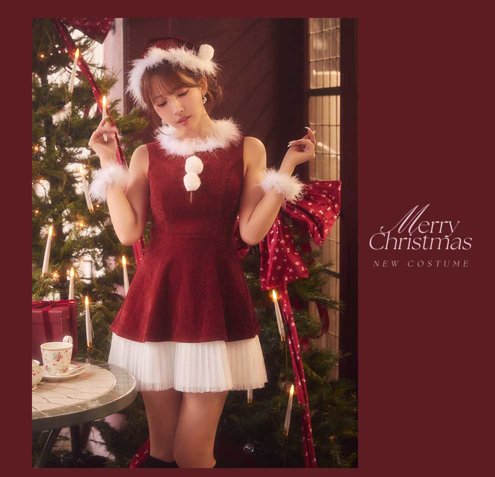 三上悠亜ちゃん着用 ノースリーブベロアフレアサンタ2