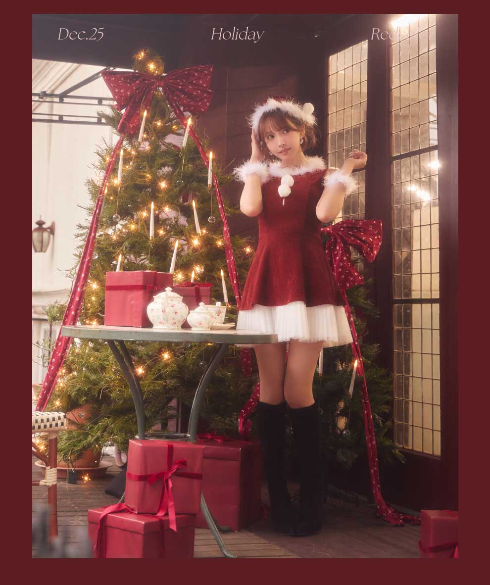 三上悠亜ちゃん着用 ノースリーブベロアフレアサンタ4