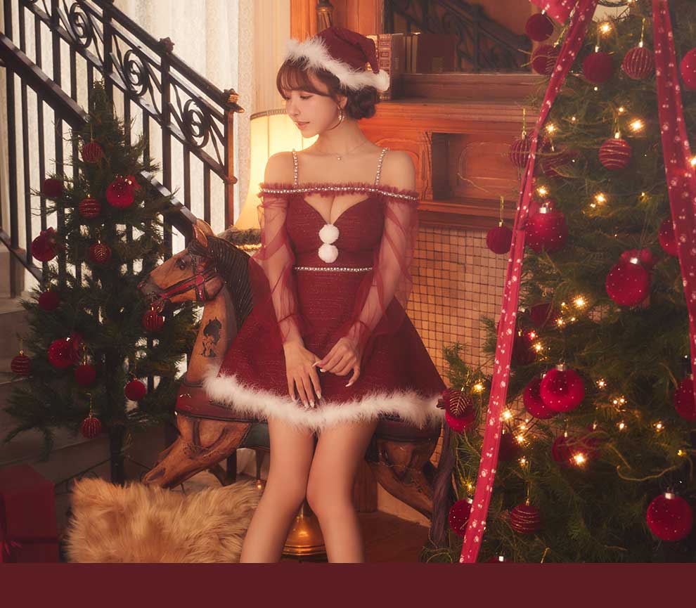 三上悠亜ちゃん着用 長袖ツイードフレアサンタ3