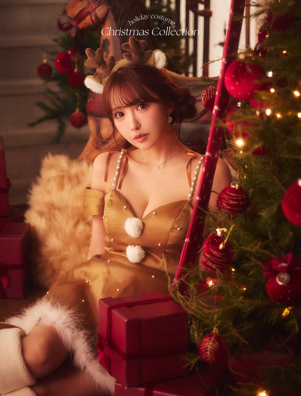 三上悠亜ちゃん着用 オーガンジーオフショルサンタ1