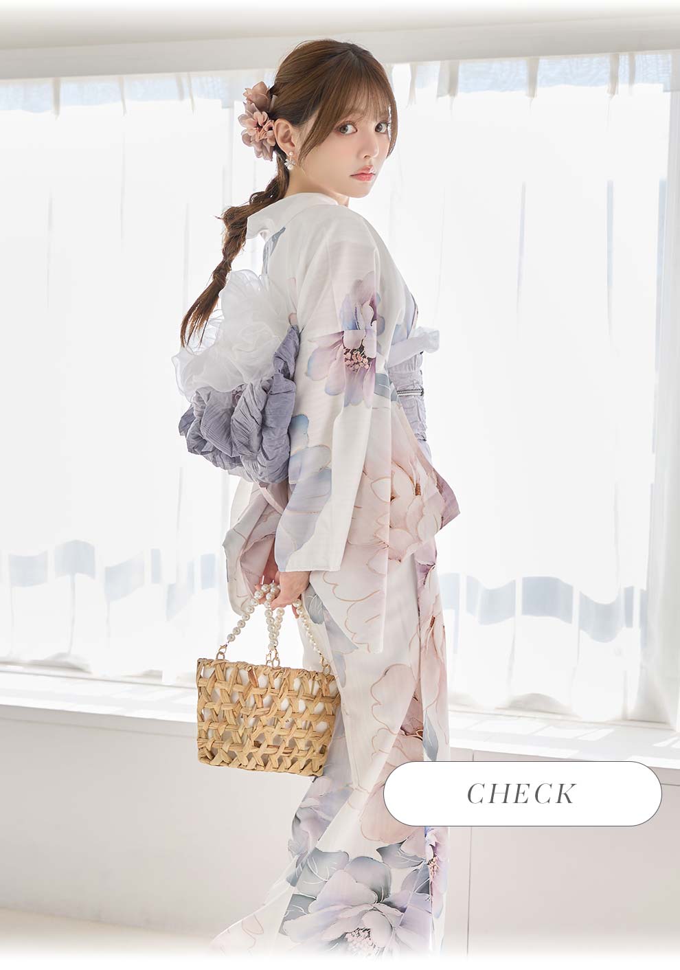 ちぃぽぽ(吉木千沙都)ちゃん着用 彩華グラデーション牡丹浴衣2