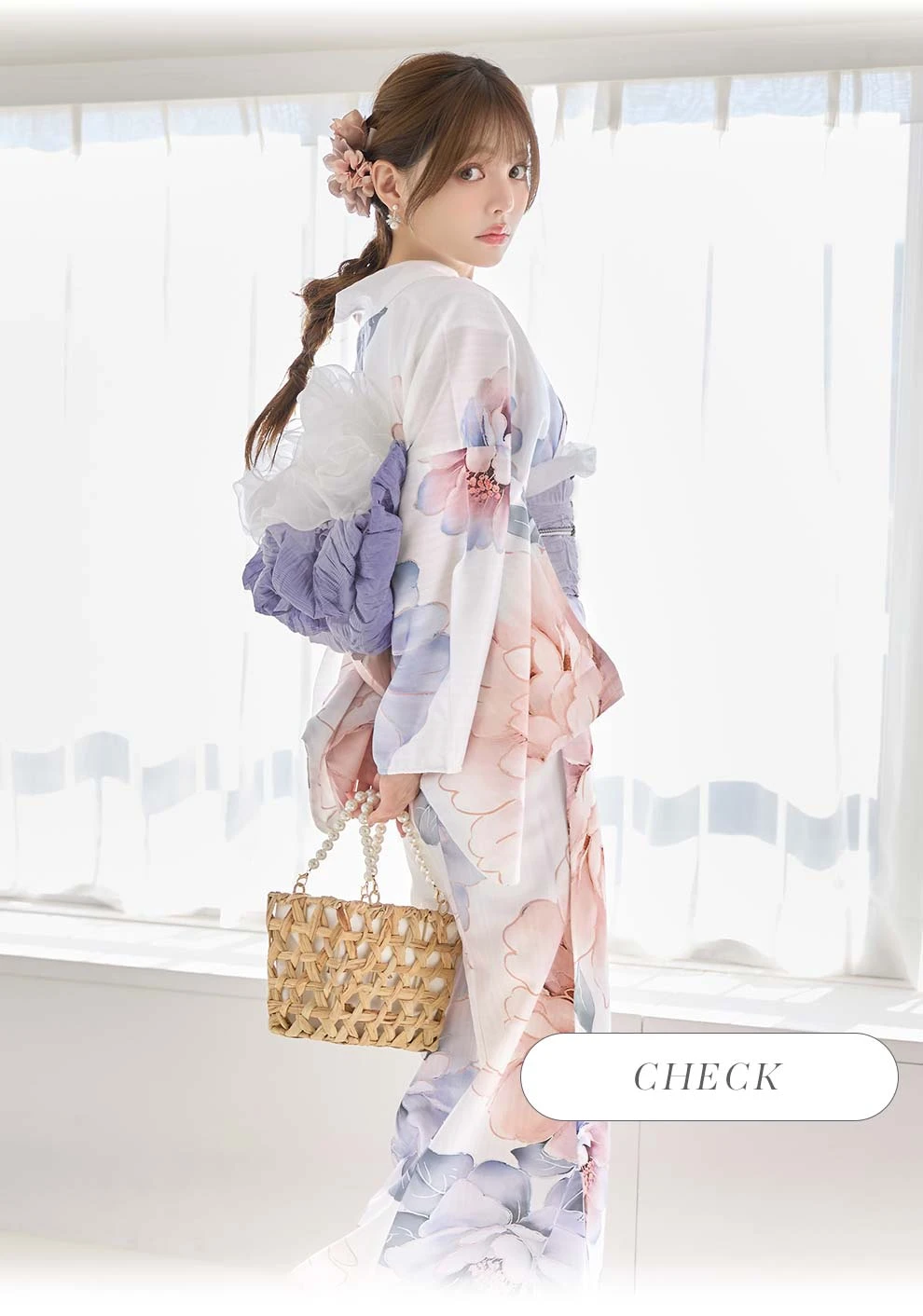 ちぃぽぽ(吉木千沙都)ちゃん着用 彩華グラデーション牡丹浴衣2