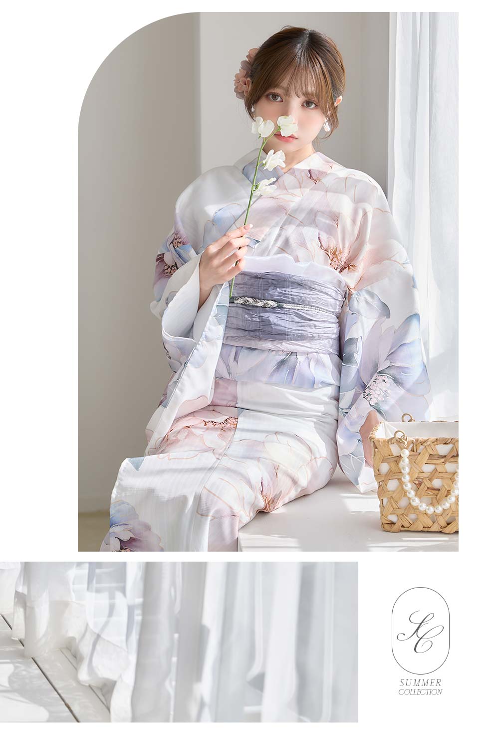 ちぃぽぽ(吉木千沙都)ちゃん着用 彩華グラデーション牡丹浴衣5