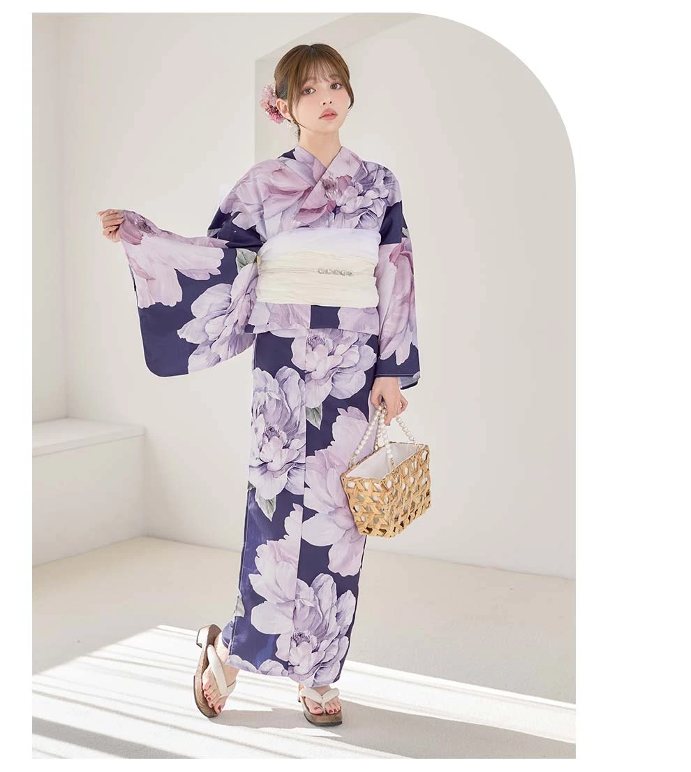 ちぃぽぽ(吉木千沙都)ちゃん着用 ネイビーピオニー浴衣5