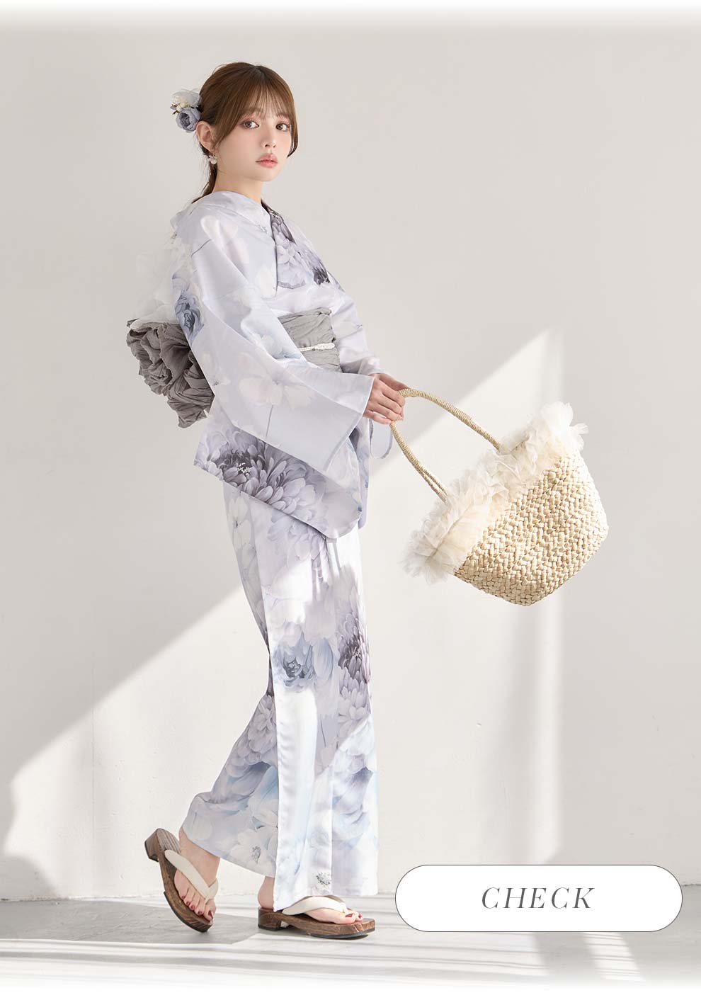 ちぃぽぽ(吉木千沙都)ちゃん着用 ニュアンスブルー浴衣2