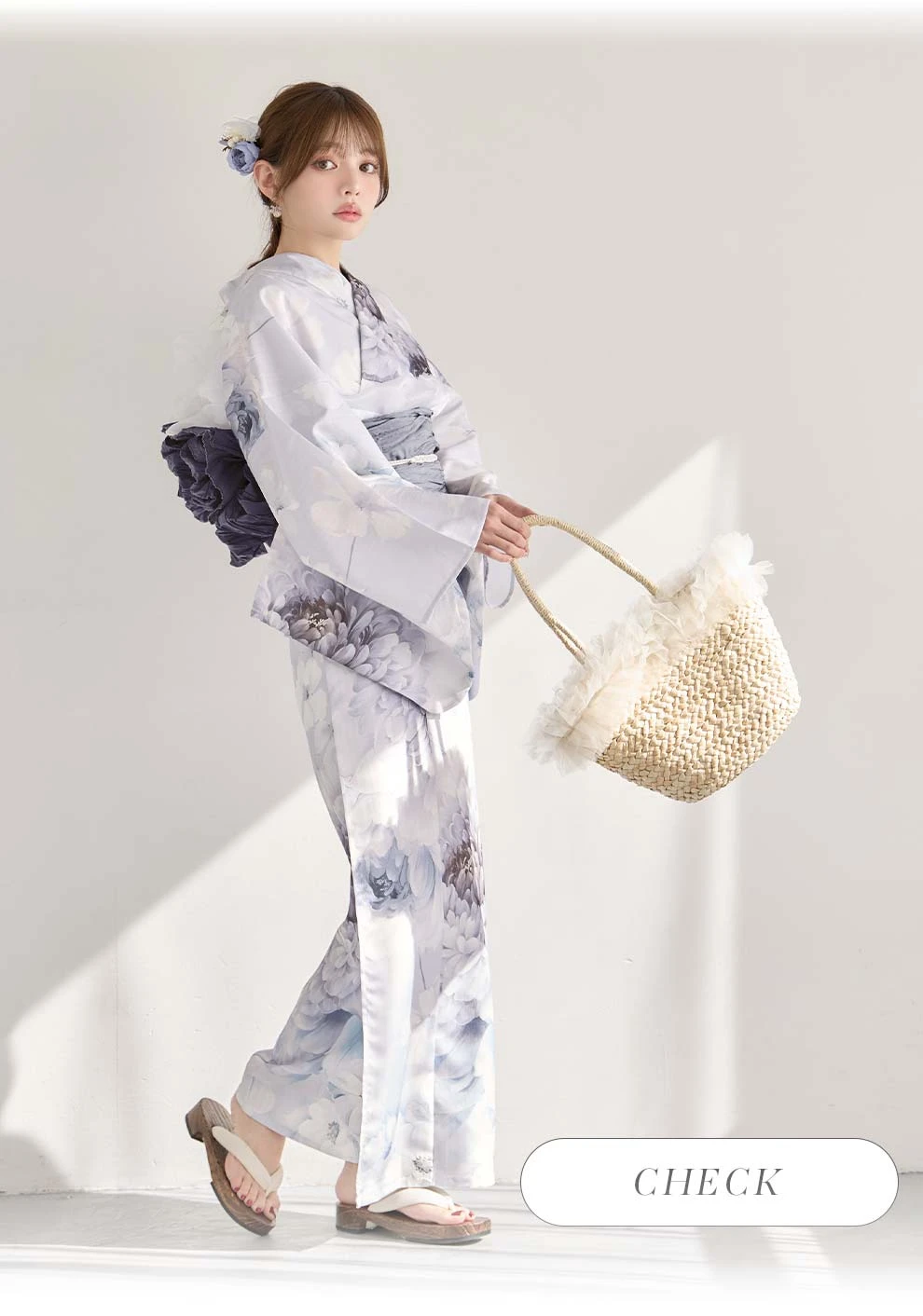 ちぃぽぽ(吉木千沙都)ちゃん着用 ニュアンスブルー浴衣2