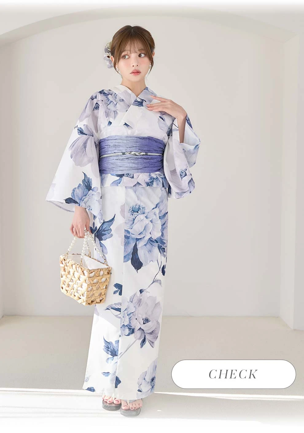 ちぃぽぽ(吉木千沙都)ちゃん着用 蒼花牡丹浴衣1