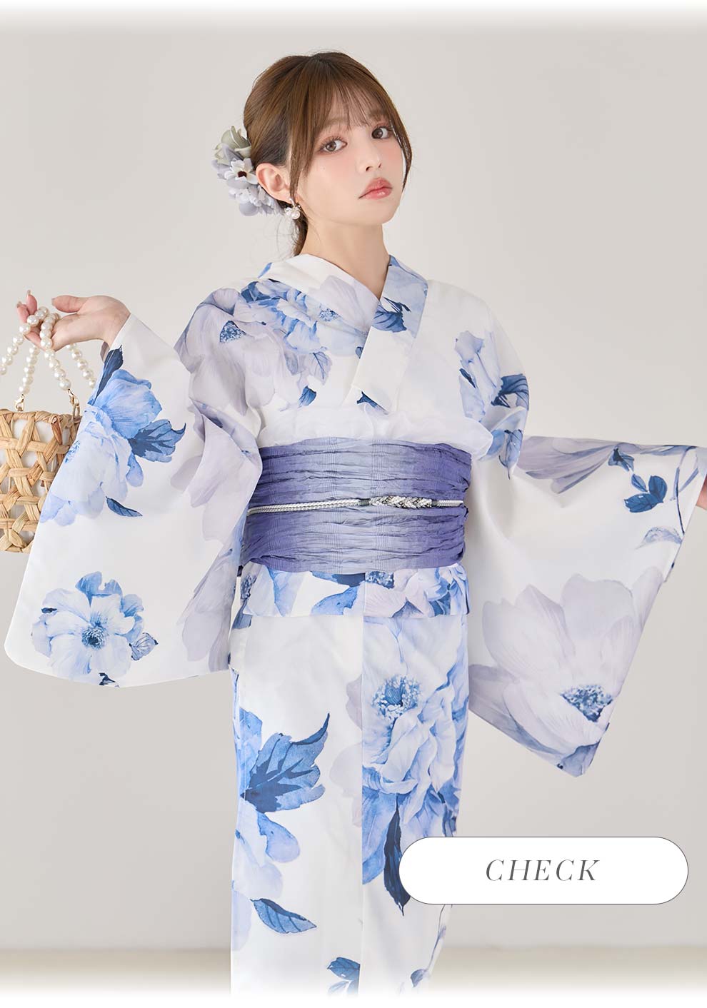 ちぃぽぽ(吉木千沙都)ちゃん着用 蒼花牡丹浴衣2