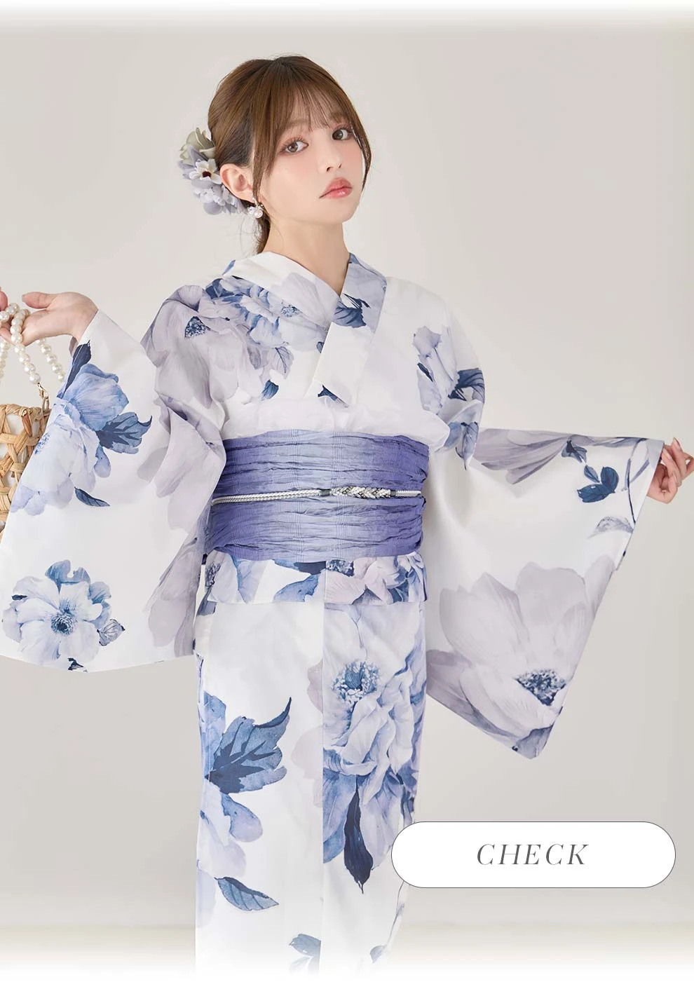 ちぃぽぽ(吉木千沙都)ちゃん着用 蒼花牡丹浴衣2