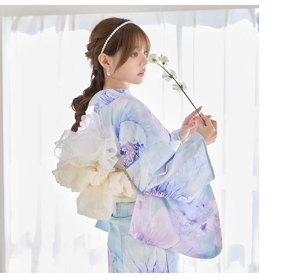 ちぃぽぽ(吉木千沙都)ちゃん着用 ニュアンスフラワーミント牡丹浴衣5