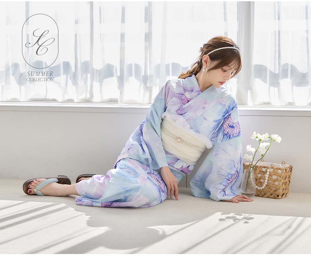 ちぃぽぽ(吉木千沙都)ちゃん着用 ニュアンスフラワーミント牡丹浴衣6