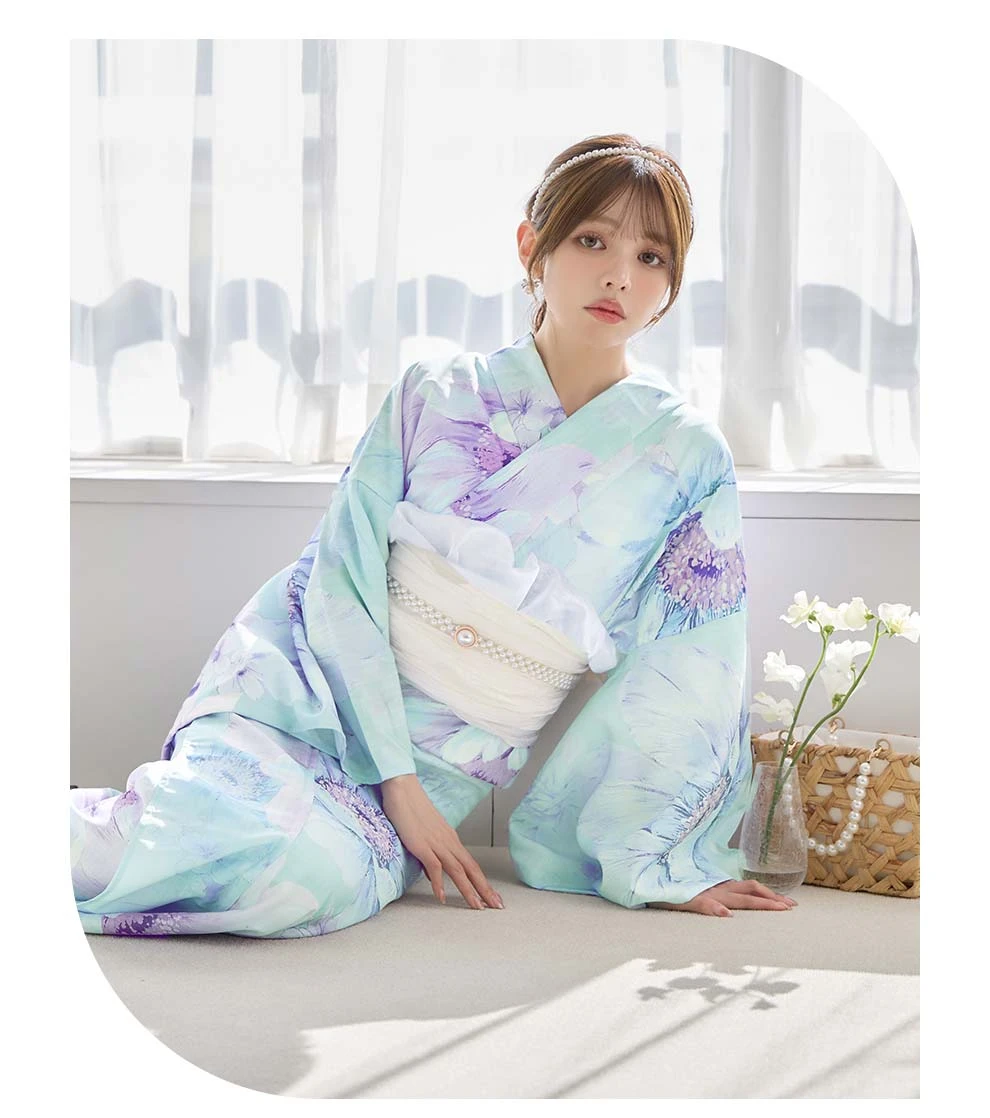 ちぃぽぽ(吉木千沙都)ちゃん着用 ニュアンスフラワーミント牡丹浴衣7