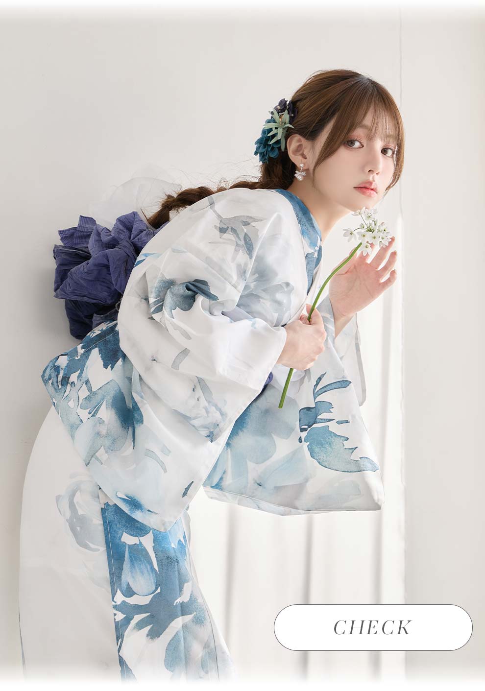 ちぃぽぽ(吉木千沙都)ちゃん着用 グラデーションブルーグリーン浴衣1