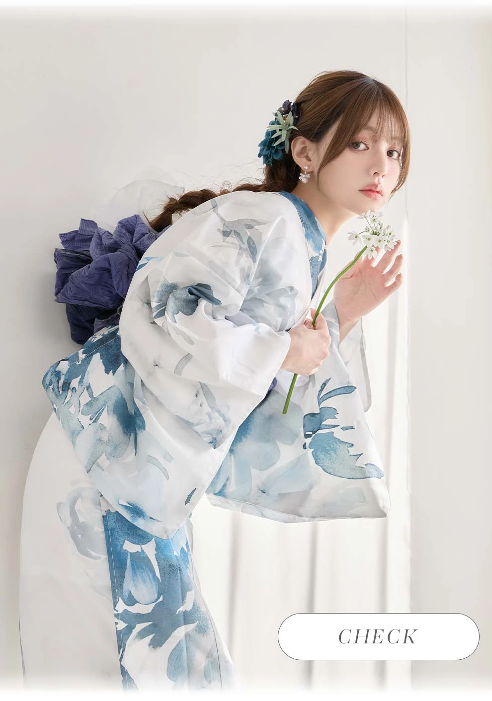 ちぃぽぽ(吉木千沙都)ちゃん着用 グラデーションブルーグリーン浴衣1