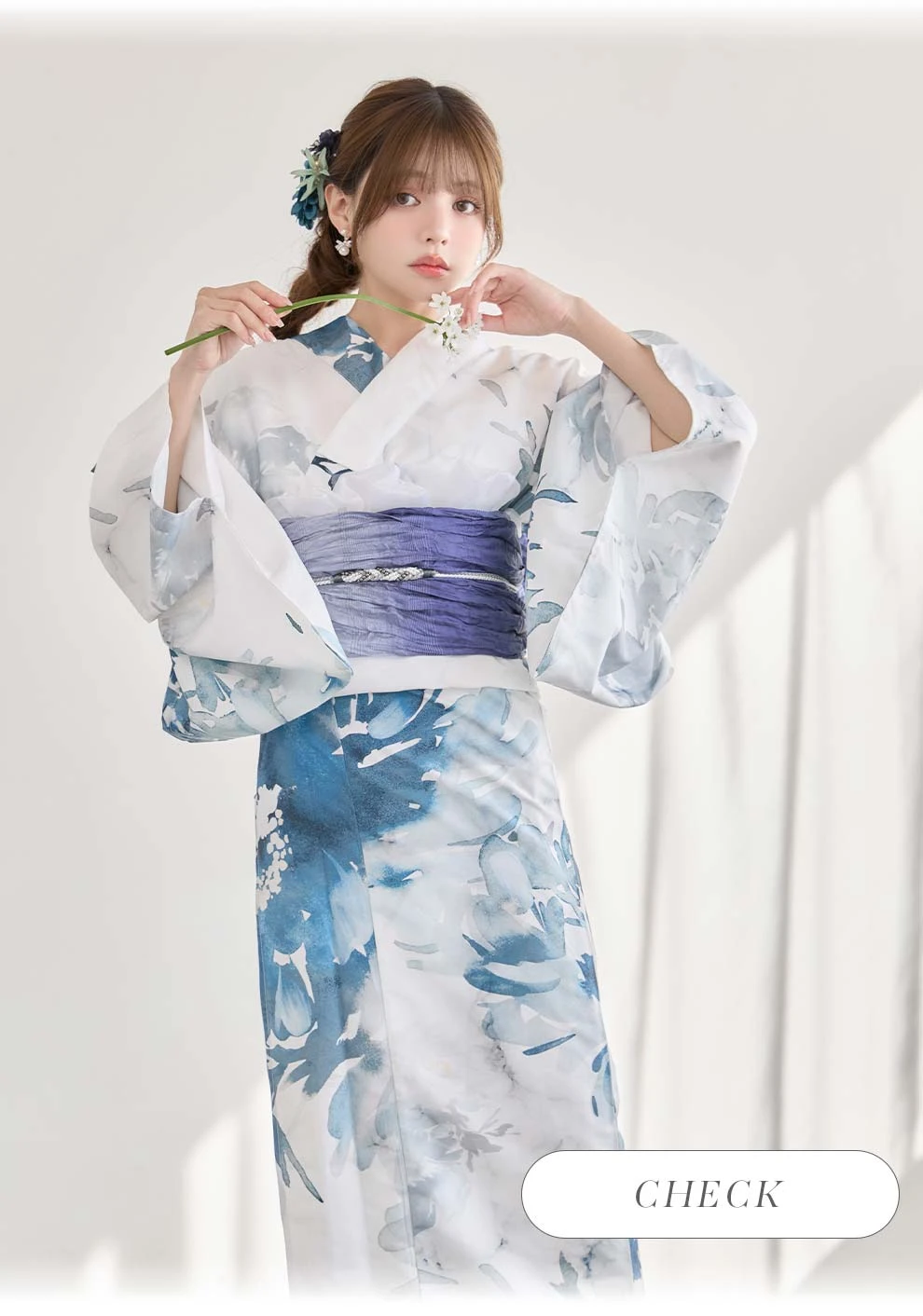 ちぃぽぽ(吉木千沙都)ちゃん着用 グラデーションブルーグリーン浴衣2