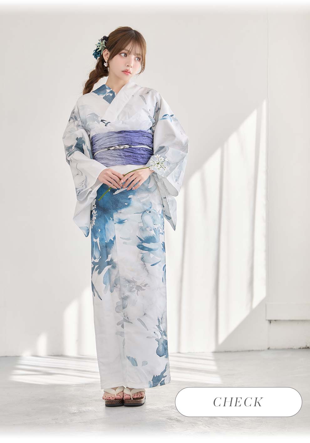 ちぃぽぽ(吉木千沙都)ちゃん着用 グラデーションブルーグリーン浴衣3