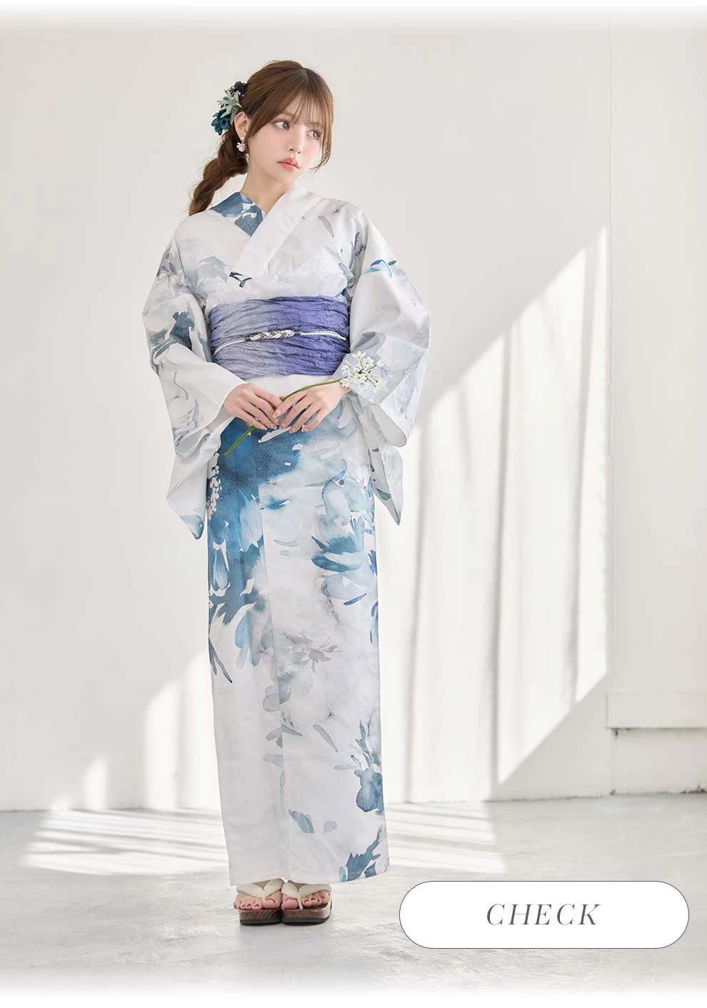 ちぃぽぽ(吉木千沙都)ちゃん着用 グラデーションブルーグリーン浴衣3