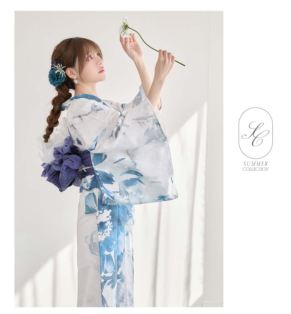 ちぃぽぽ(吉木千沙都)ちゃん着用 グラデーションブルーグリーン浴衣4